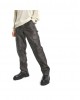 relaxed cargo trousers in washed leather look